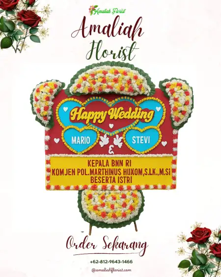 Papan Bunga Pernikahan Mentoso